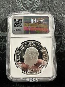 2024 Niue 1 oz Proof Silver Lion KIng 40th Ann. NGC PF70 UC 1st Release