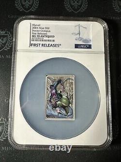 2024 Niue Agoro Marvel 1 oz Antiqued Silver Doctor Octopus NGC MS70 FR