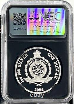 2024 Niue Alien Encounter 1 oz Silver Coin NGC PF 70 Galaxy Label 90 Mintage