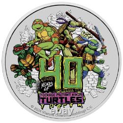 2024 Tuvalu Teenage Mutant Ninja Turtles 1oz Silver Colorized Coin NGC MS 70