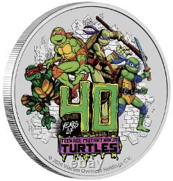 2024 Tuvalu Teenage Mutant Ninja Turtles 1oz Silver Colorized Coin NGC MS 70