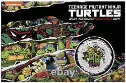 2024 Tuvalu Teenage Mutant Ninja Turtles 1oz Silver Colorized Coin NGC MS 70