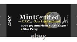 2024 (p) First Star Privy Sealed (20) Coin Tube Guaranteed To Be Unsearched