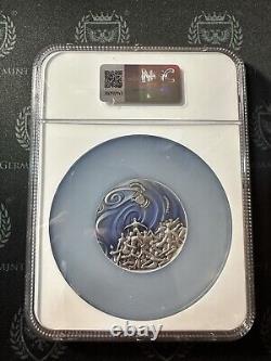 2025 Cameroon 2 oz Silver Antiqued Magic Mushroom NGC MS 70 Enameled 1st Release