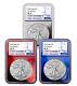 3PC 2024 $1 Silver American Eagle NGC MS70 FR Red/Silver/Blue Core PRESALE