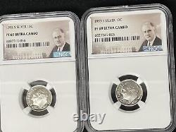 5 SILVER COINS Proof Roosevelt Dimes GRADED NGC PF69 Ultra Cameo 92 93 94 95 96