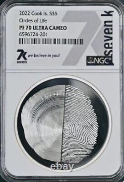 7K 2022 Cook Islands $5 Circles of Life 1 oz Silver Early Releases NGC PF70 UC