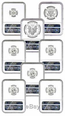 8-Coin 2018-S Limited Silver Proof Set NGC PF70 UC ER Silver Foil SKU55460