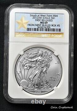 A RARE and unique set of 2012 Silver Eagles FIRST DAY STRIKES