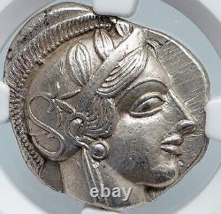 ATHENS Greece 440BC Ancient Silver Greek TETRADRACHM Coin Athena Owl NGC i89067