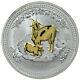 AUSTRALIA $1 2003 1 oz Fine Gilt Silver'Lunar Year of the Goat' NGC MS69