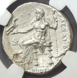 Alexander the Great III Seleucus I AR Tetradrachm Coin 336-323 BC NGC AU