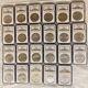 American Silver Eagle NGC MS-69 Lot of 23 $1 dollar coins 1986-2009 1 NGC box