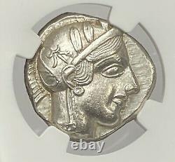 Attica Athens Owl 440-404 BC Silver Tetradrachm NGC CHAU 5x4 Stunning Greek Coin