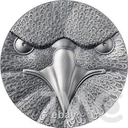 Binary Eagle Binary World 2 oz Silver Coin 0.00001 Bitcoin UCS 2023/ MS70 NGC