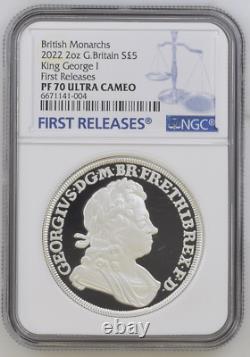 British Monarchs King George 1 2022 2oz Silver Proof NGC PF70 UC First Release