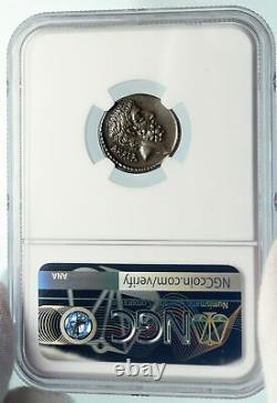 Brutus Julius Caesar Assassin Ancestors Roman Republic Silver Coin NGC i84772