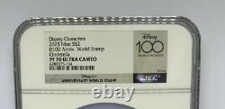 CINDERELLA 100th Stamp 1 Oz Silver Proof Coin 2$ Niue 2023 NGC PF 70 UCAM