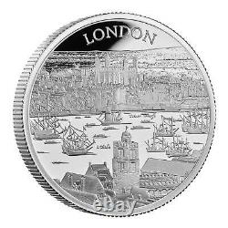 City Views London 2022 UK 2oz Silver Proof Coin NGC PF70 First Day of Issue