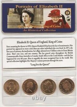 Collectors Set 1977 Silver Jubilee Boxed, NGC 6P, 4 Historical Coins QEII