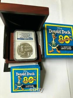 DISNEY Mickey Donald 9 SILVER coins complete SET NGC PF 70 UC ER+FR MINT BOX COA