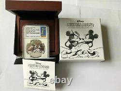 DISNEY Mickey Donald 9 SILVER coins complete SET NGC PF 70 UC ER+FR MINT BOX COA