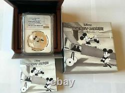 DISNEY Mickey Donald 9 SILVER coins complete SET NGC PF 70 UC ER+FR MINT BOX COA