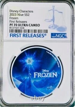 Disney Frozen 10th Anniversary 1 Oz. Silver Coin Ngc Pf70 First Releases