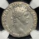 Domitian AD 81-96 Roman Empire AR SILVER Denarius Coin NGC Fine LUXURIOUS STRIKE