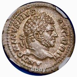 Gorgeous High End Caracalla 198-217 AD Roman AR Denarius Silver Rome NGC MS