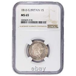 Great Britain 1816 1 One Shilling Silver Coin NGC MS-65