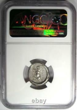 Greek Lucania Poseidonia AR Stater Silver Bull Coin 470-420 BC NGC Choice VF