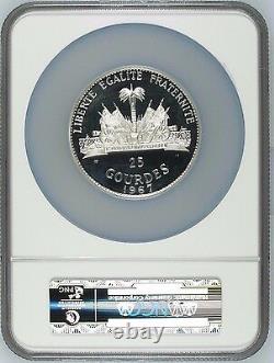 Haiti 1967 Set 3 Silver Coins Piedfort Anniversary of Revolution NGC PF65-67 COA