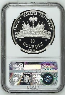 Haiti 1967 Set 3 Silver Coins Piedfort Anniversary of Revolution NGC PF65-67 COA