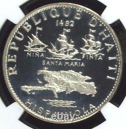 Haiti 1967 Set 3 Silver Coins Piedfort Anniversary of Revolution NGC PF65-67 COA