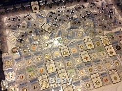 Huge Estate Sale Old Us Coins Pcgs Ngc Graded 4 Slab Lot Silver 10 Years+