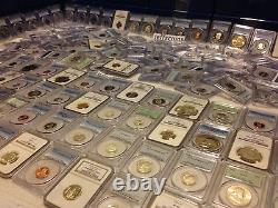 Huge Estate Sale Old Us Coins Pcgs Ngc Graded 4 Slab Lot Silver 10 Years+