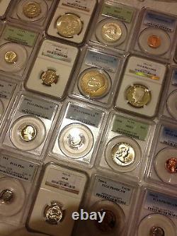 Huge Estate Sale Old Us Coins Pcgs Ngc Graded 4 Slab Lot Silver 10 Years+