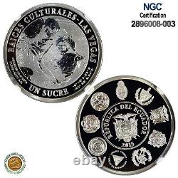 Ibero-America 2015 Cultural Roots NGC Silver Proof Coins +Docs +Cases