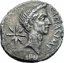 JULIUS CAESAR Lifetime Portrait 44BC Rome Ancient Silver Roman Coin NGC i77659