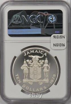 Jamaica 1979 10 Dollars silver NGC PF68UC Year of the child NG1316 combine shipp