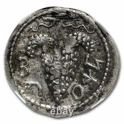 Judaea Bark Kokhba Revolt Silver AR Zuz (132-135 AD) AU NGC SKU#244421