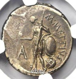 Julius Caesar AR Denarius M. Mettius Coin 44 BC Certified NGC Choice XF (EF)