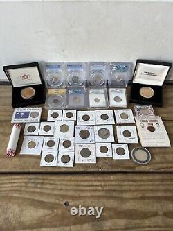 Large Coin Lot Graded And Rare Coins Everything In Picture Included PCGS Silver