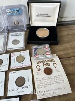 Large Coin Lot Graded And Rare Coins Everything In Picture Included PCGS Silver