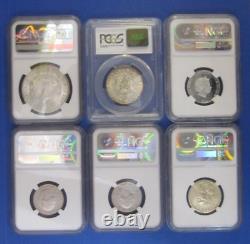 (Lot of 6) Various Certified PCGS/NGC Slabbed UNC. Silver, Proof, Enhanced Coins