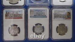 (Lot of 6) Various Certified PCGS/NGC Slabbed UNC. Silver, Proof, Enhanced Coins