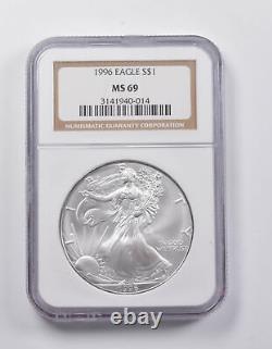 MS69 1996 American Silver Eagle NGC 3977