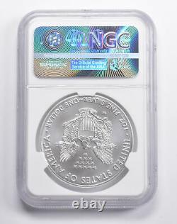 MS69 2016-W Burnished Silver Eagle Lett. Edge FDOI Anniv Signed Castle NGC 2569