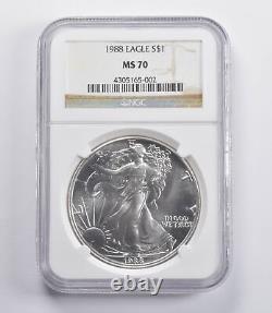 MS70 1988 American Silver Eagle NGC 2742